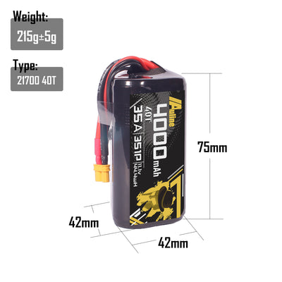 21700 40T 4000MAH 3S1P 11.1V 35A XT30