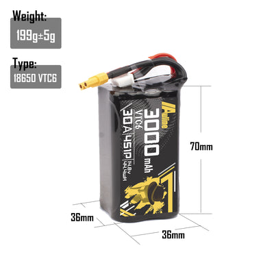 VTC6 3000mAh 4S 14.8v 30A XT30/XT60