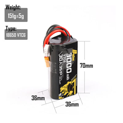 VTC6 3000mAh 3S 11.1v 30A XT30/XT60