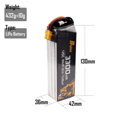 UAV 3300MAH 6S1P 22.2V 45C XT60