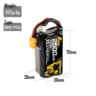 VTC5A 2600mAh 4S 14.8v 35A XT30/XT60