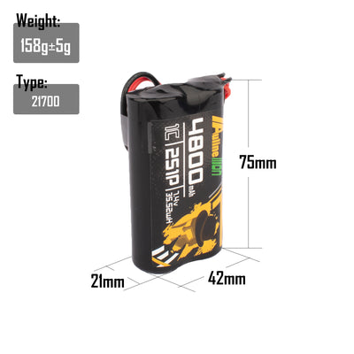 21700 LI-ON 4800mAh 2S 7.4v XT30 for Transmit TX16S