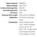 21700 40T 8000MAH 4S2P 14.8V 70A XT60